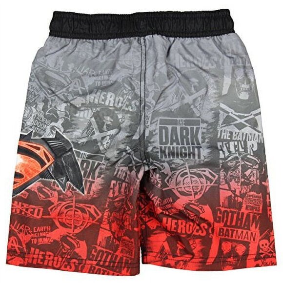New DC Comics Batman Vs Superman Dawn of Justice Boys Swim Shorts UPF 50+ 6/7 - Picture 2 of 3